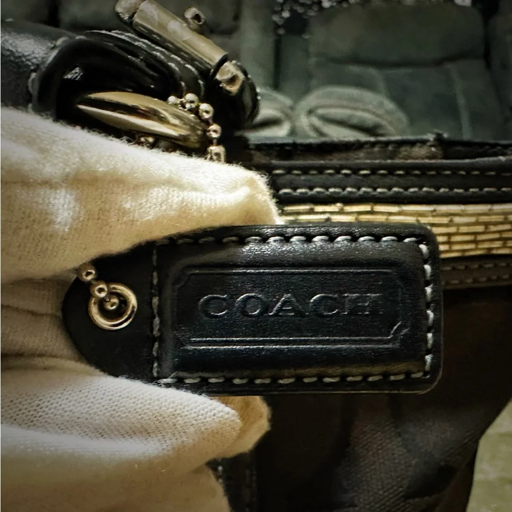 Vintage Y2K Coach 2006 Black Tote Bag shoulder bag - Picture 8 of 16